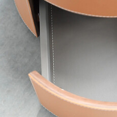 FOTO 2-DRAWER NIGHTSTAND LEATHER TAN