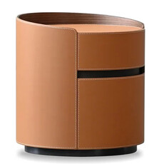 FOTO 2-DRAWER NIGHTSTAND LEATHER TAN