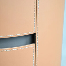 FOTO 2-DRAWER NIGHTSTAND LEATHER TAN