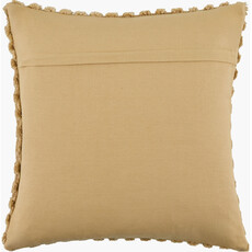 CHECKED DOWN FILLED PILLOW 18" TOASTED SESAME