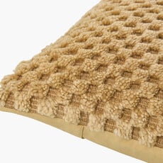 CHECKED DOWN FILLED PILLOW 18" TOASTED SESAME