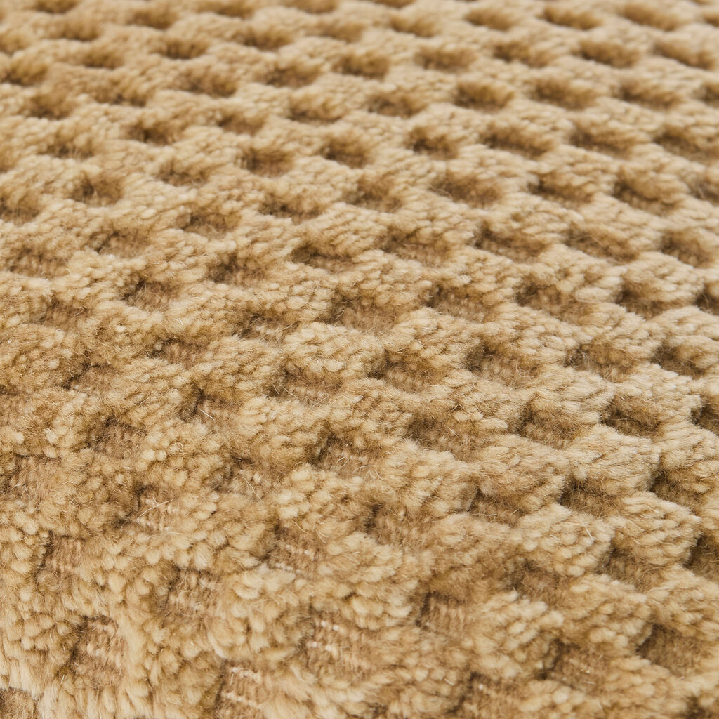 CHECKED DOWN FILLED PILLOW 18" TOASTED SESAME