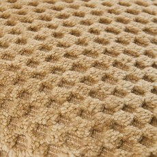 CHECKED DOWN FILLED PILLOW 18" TOASTED SESAME