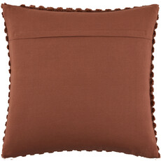 CHECKED DOWN FILLED PILLOW 20" BRICK RED
