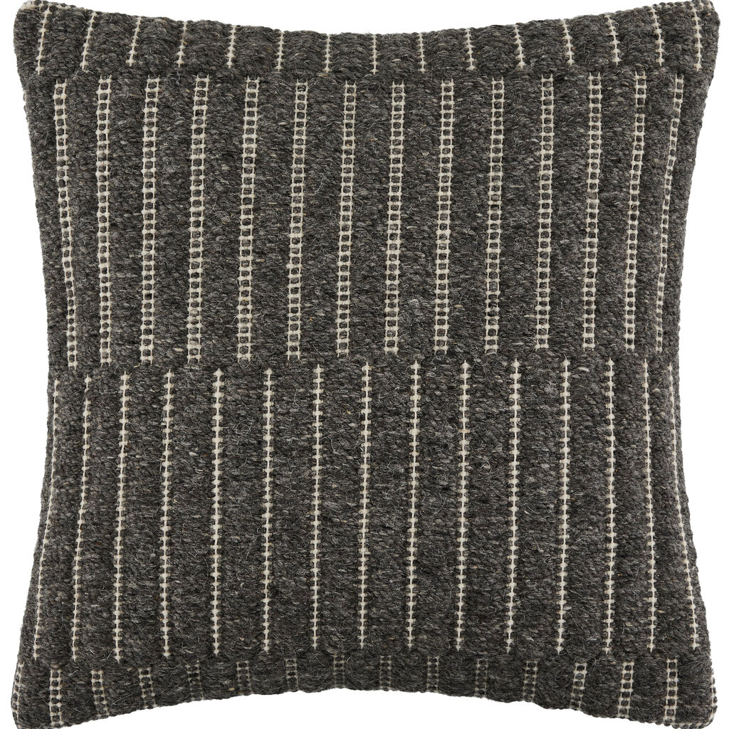 LADDER DOWN FILLED PILLOW 18" CHARCOAL