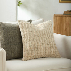 LADDER DOWN FILLED PILLOW 18" TAN