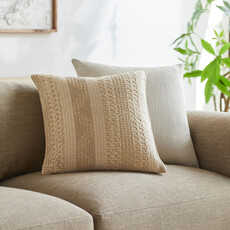 WASHED WAFFLE DOWN FILLED PILLOW 20" TAN