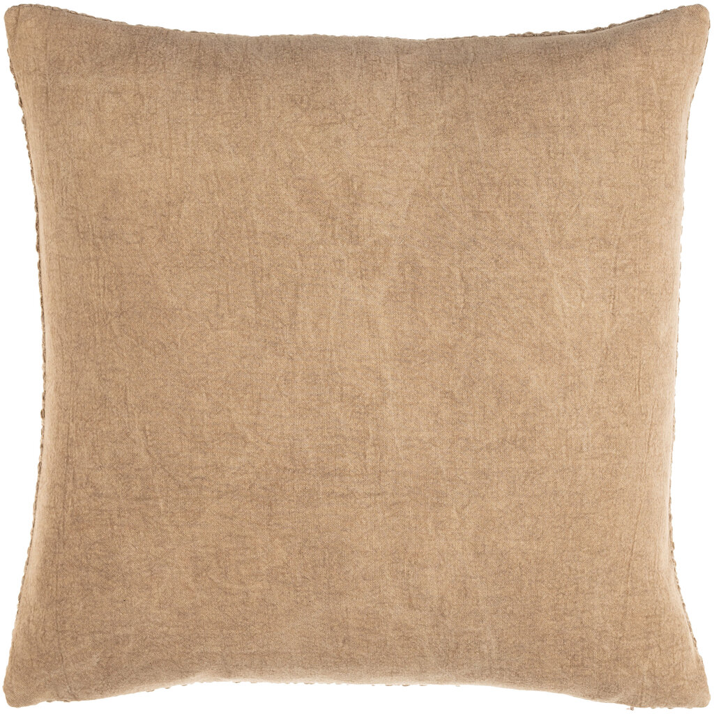 WASHED WEAVE DOWN FILLED PILLOW 20" TAN