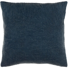 WASHED WEAVE DOWN FILLED PILLOW 18" NAVY BLUE