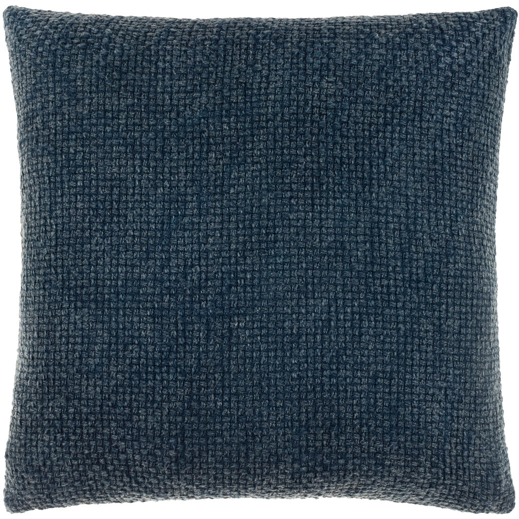 WASHED WEAVE DOWN FILLED PILLOW 18" NAVY BLUE