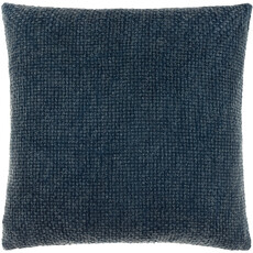WASHED WEAVE DOWN FILLED PILLOW 18" NAVY BLUE