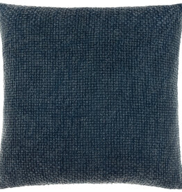 WASHED WEAVE DOWN FILLED PILLOW 18" NAVY BLUE