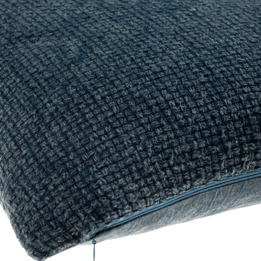 WASHED WEAVE DOWN FILLED PILLOW 18" NAVY BLUE