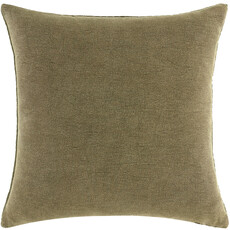 WASHED CHECK DOWN FILLED PILLOW 22" GREEN