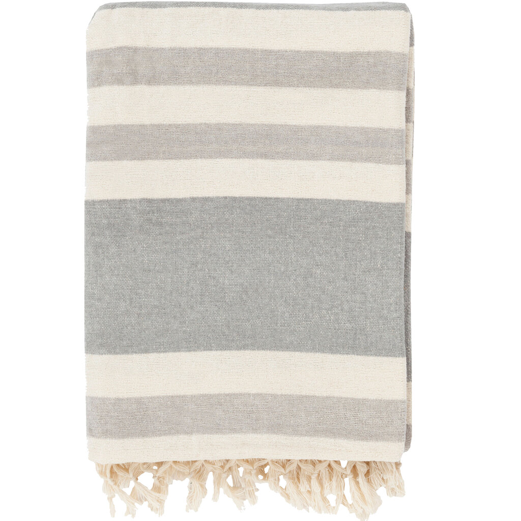 TROY THROW BLANKET LIGHT GREY