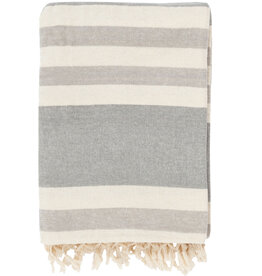 TROY THROW BLANKET LIGHT GREY