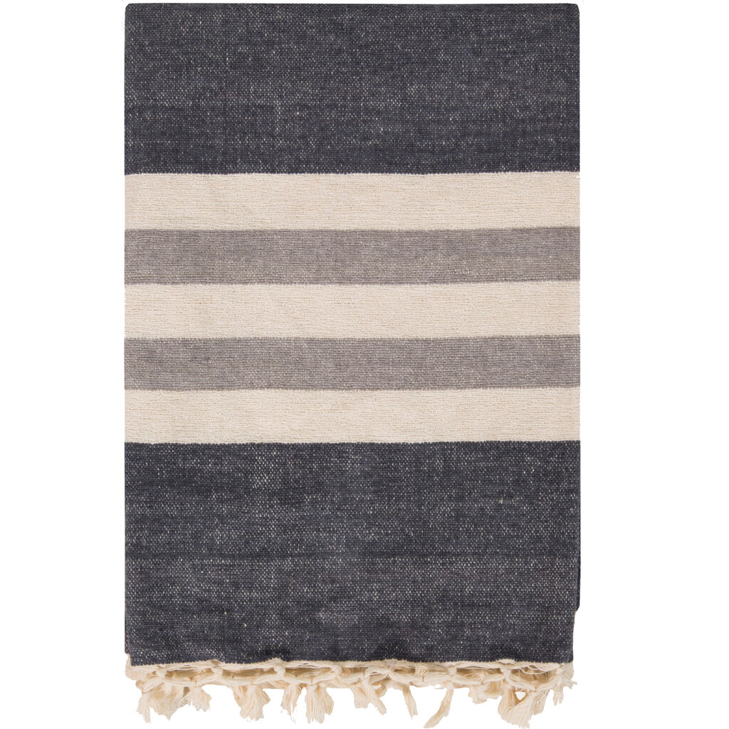 TROY THROW BLANKET LIGHT BLACK