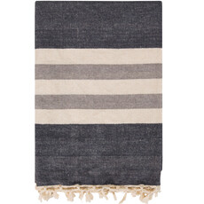 TROY THROW BLANKET LIGHT BLACK