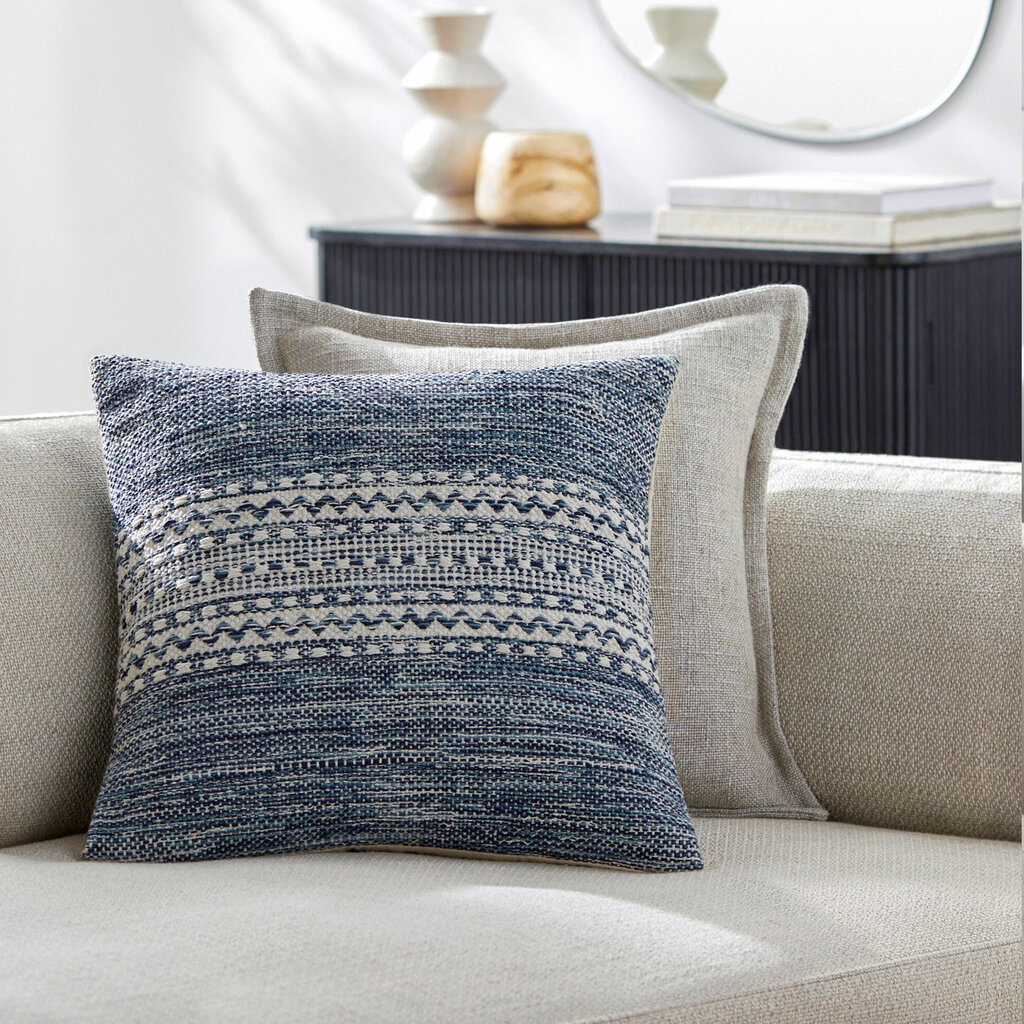 CENTENNIAL DOWN FILLED PILLOW 20" BLUE NATURAL