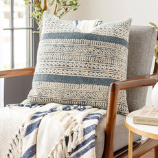 MARSHALL DOWN FILLED PILLOW 22"X22" BLUE NATURAL