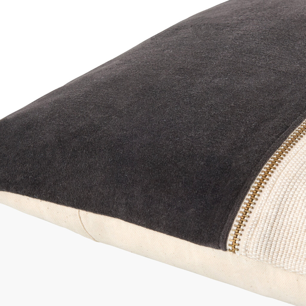 MARKOS PILLOW DOWN FILLED 18" NATURAL GREY SUEDE