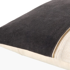 MARKOS PILLOW DOWN FILLED 18" NATURAL GREY SUEDE