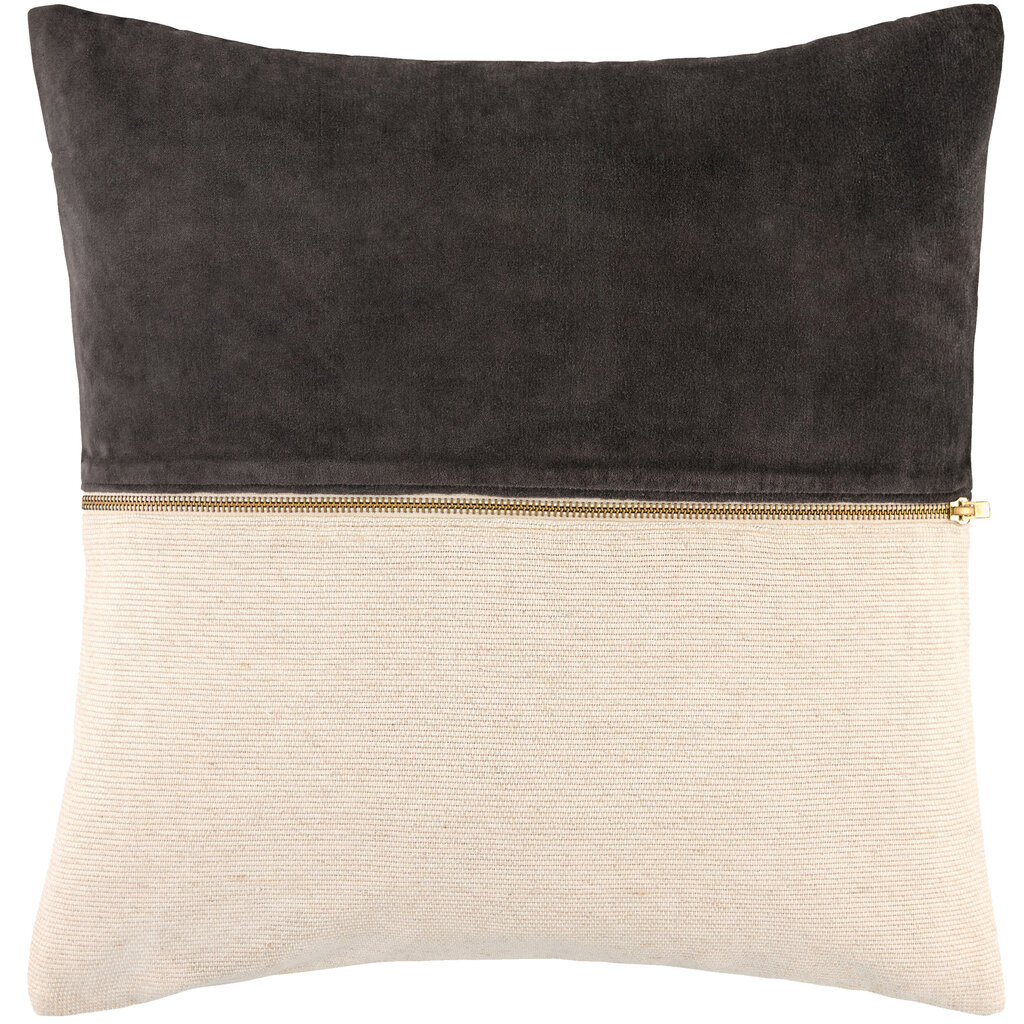 MARKOS PILLOW DOWN FILLED 18" NATURAL GREY SUEDE