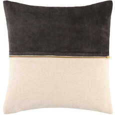 MARKOS PILLOW DOWN FILLED 18" NATURAL GREY SUEDE