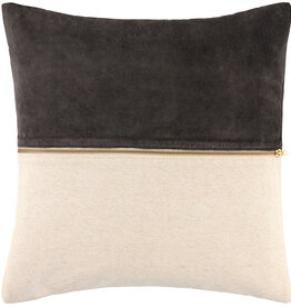 MARKOS PILLOW DOWN FILLED 18" NATURAL GREY SUEDE