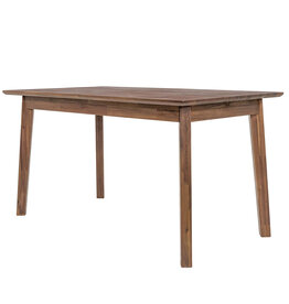 ISAAC EXTENSION DINING TABLE SMALL 55" TO 71" BROWN