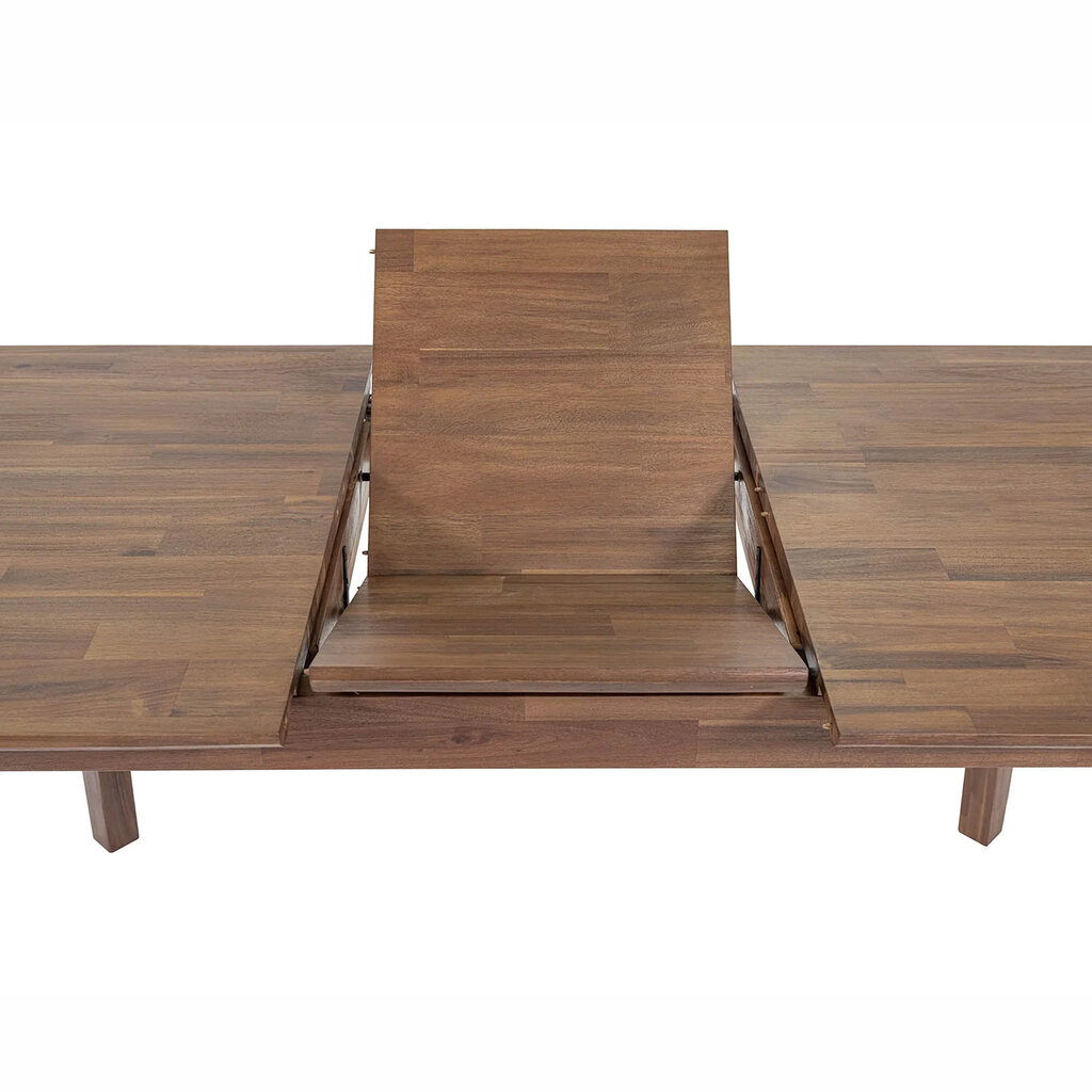 ISAAC EXTENSION DINING TABLE SMALL 55" TO 71" BROWN