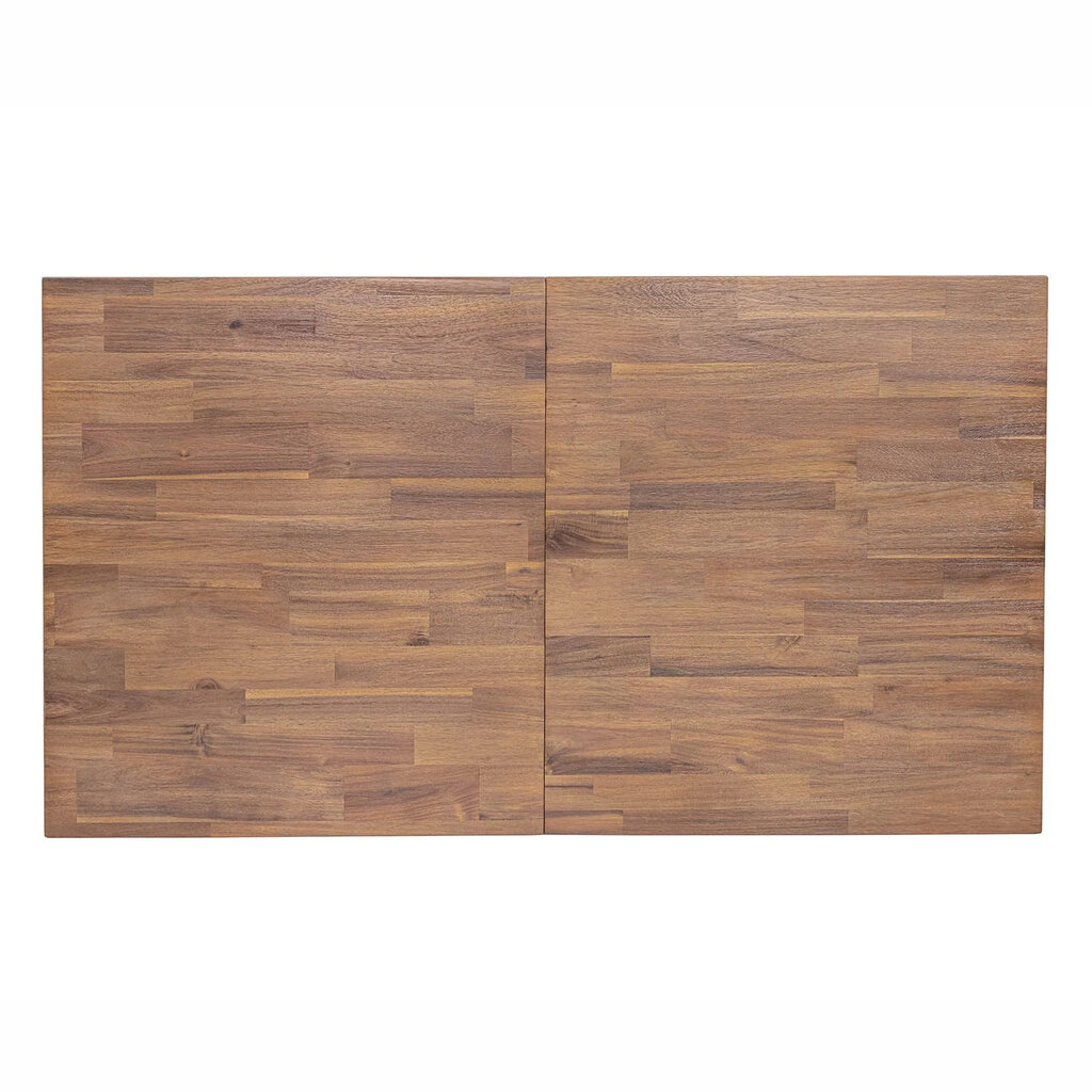 ISAAC EXTENSION DINING TABLE SMALL 55" TO 71" BROWN