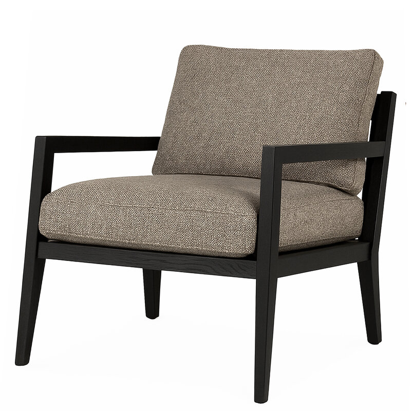 KARETTA ARMCHAIR FEATHER SOFT BLACK By Furninova Sweden