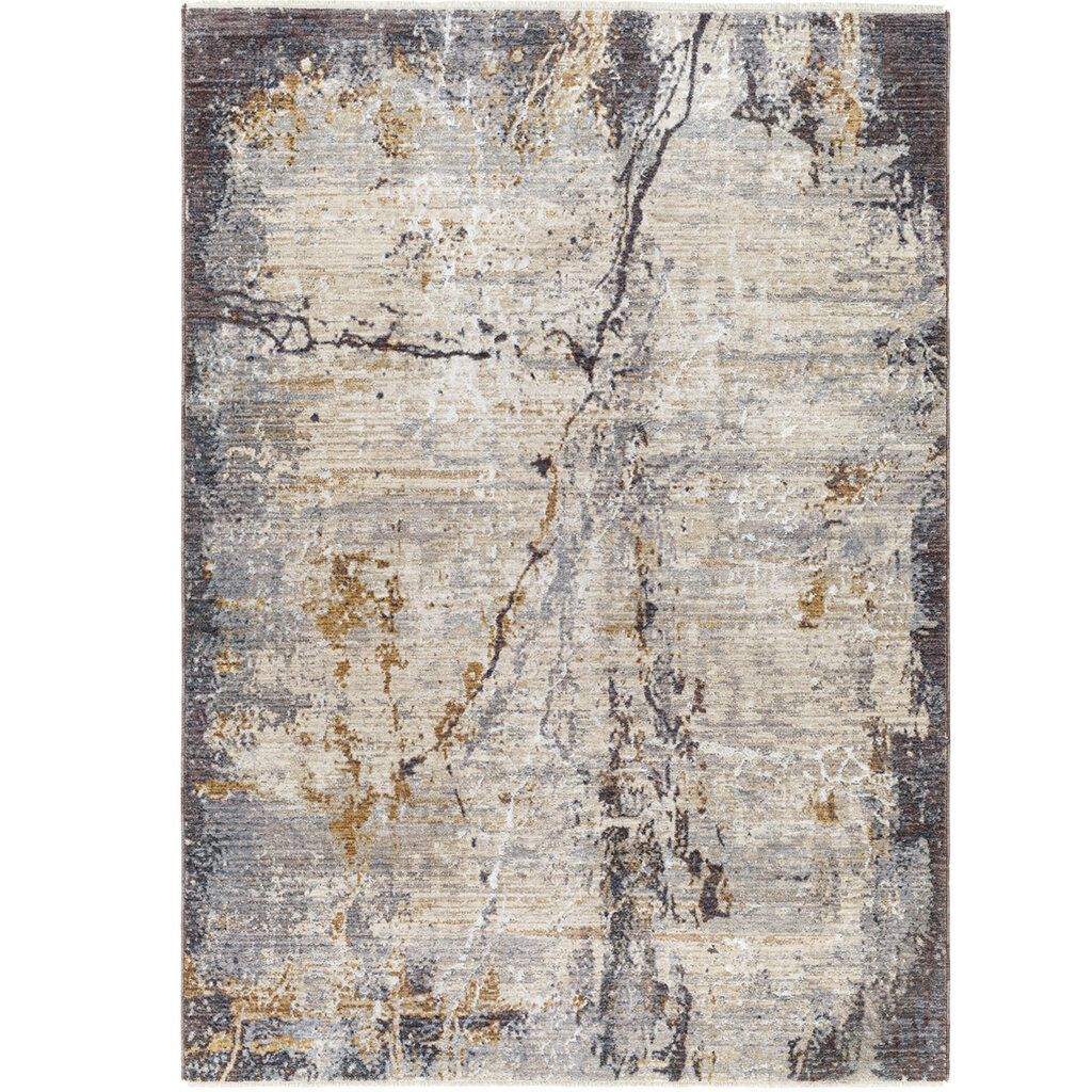 ADIA MARBLE 8'10" X 13'" CHARCOAL RUST GREY TAUPE
