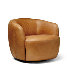 MADEIRA SWIVEL CHAIR LEATHER COGNAC