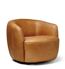 MADEIRA SWIVEL CHAIR LEATHER COGNAC