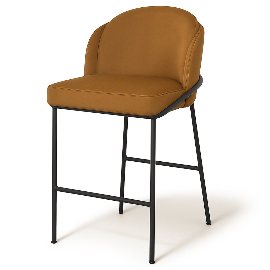 SOLANA COUNTER STOOL VELVET COGNAC