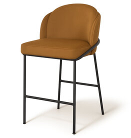 SOLANA COUNTER STOOL VELVET COGNAC