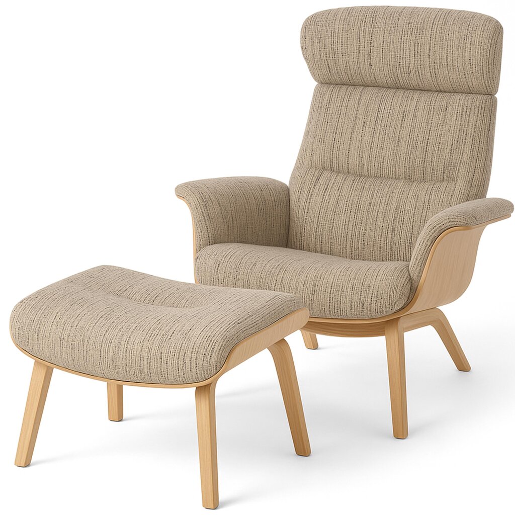 TIME OUT FOOTSTOOL FIXED WOODEN LEG