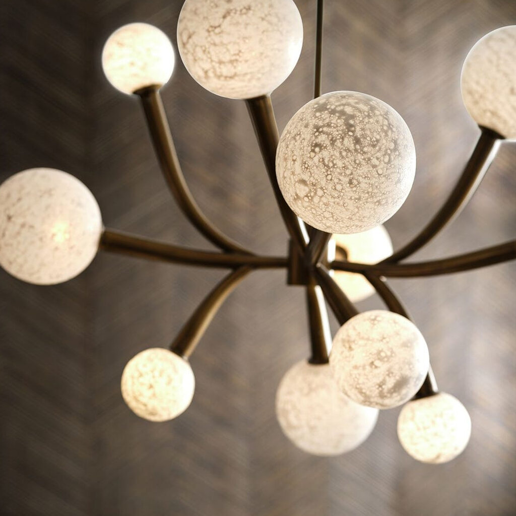 ESMERELDA 12 LIGHT CHANDELIER ROUND BRONZE