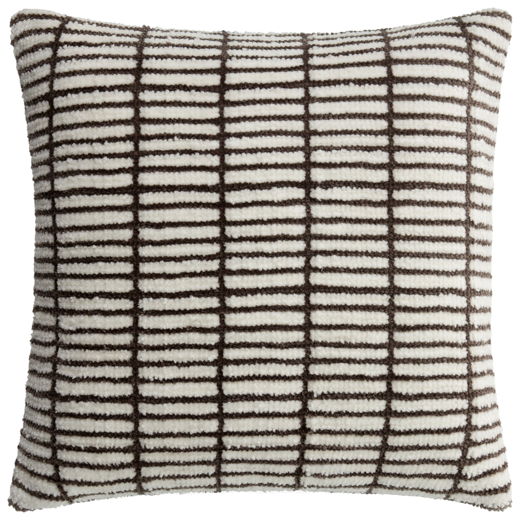FENCE LINE DOWN FILLED PILLOW 18" GREY NATURAL