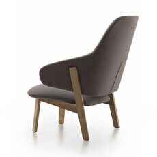 WOLFGANG HIGHBACK LOUNGE CHAIR + FOOTSTOOL By HUPPE