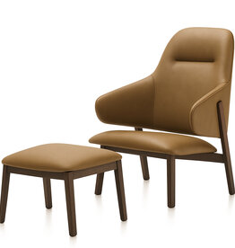 WOLFGANG HIGHBACK LOUNGE CHAIR + FOOTSTOOL By HUPPE