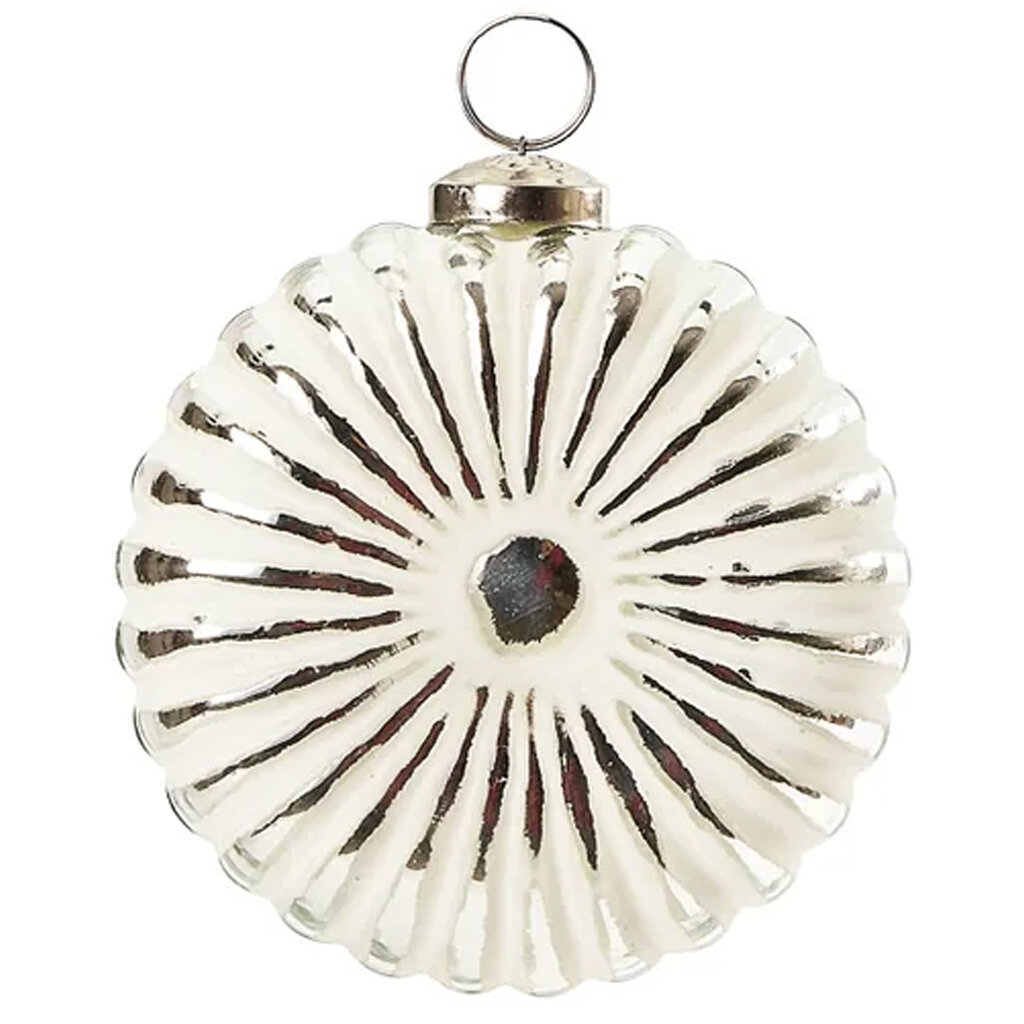 FLUTED ORNAMENT WHITE
