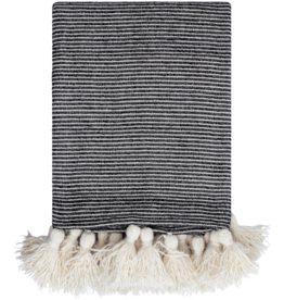 KAPRISAN THROW 4'X5' BLACK IVORY