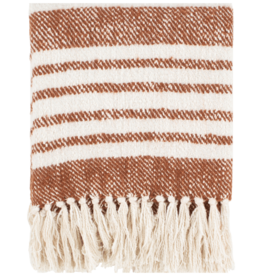 ALMOND THROW 4'X5' NATURAL AND BROWN