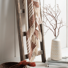 ALMOND THROW 4'X5' NATURAL AND BROWN