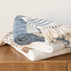 ALMOND THROW 4'X5' NATURAL AND BROWN