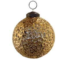 TINSEL BALL ORNAMENT SET OF 4