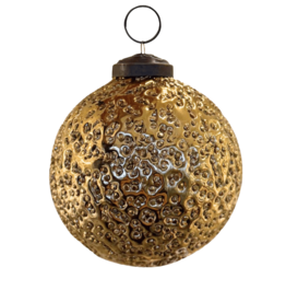 TINSEL BALL ORNAMENT SET OF 4